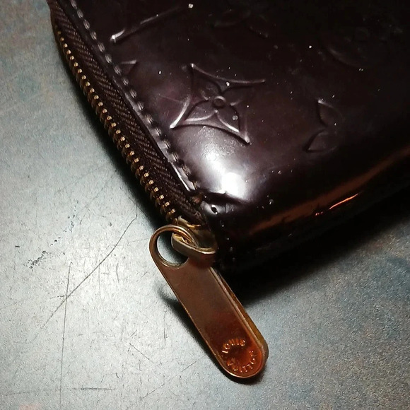 AUTHENTIC LOUIS VUITTON RED WINE COLORED WALLET lllq - Picture 8 of 16